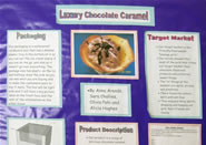 'Luxury Chocolate Caramel' student work board