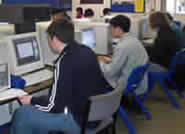 Students working