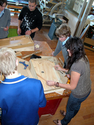 Teachers working with students in the classroom