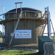 Effluent from 900 cows passes into the biodigester