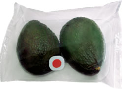 The sensor on a package of avacadoes