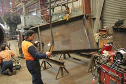 The steel foundations were prefabricated by Lyttleton Engineering he wind turbine blades were transported to McMurdo Station in February 2009, ready for the 2009/2010 summer season. Photo by Scott Bennett.