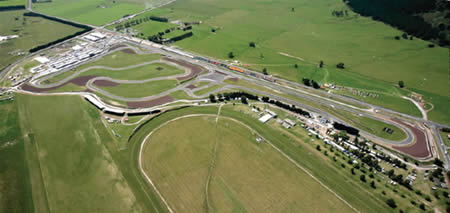 Aerial photograph of the entire track