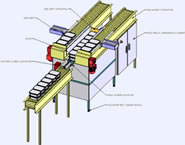 The initial concept of the s540 Collator designed on the CAD software Solid Works