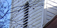 Close-up of the finished church window