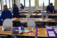 Students working in the classroom